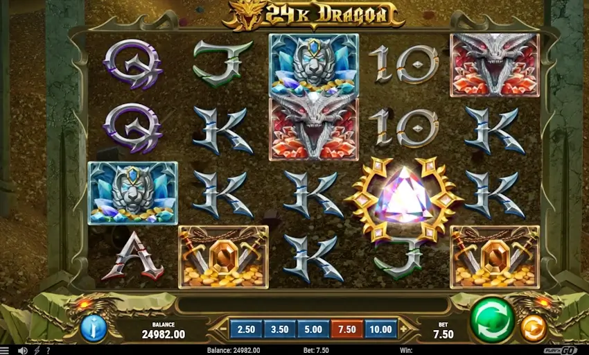 24k dragon slot screen