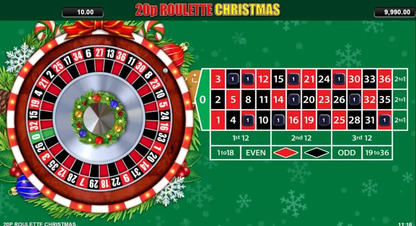 20p roulette christmas