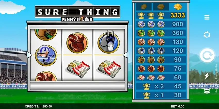 Sure thing Penny roller slot Screenshot